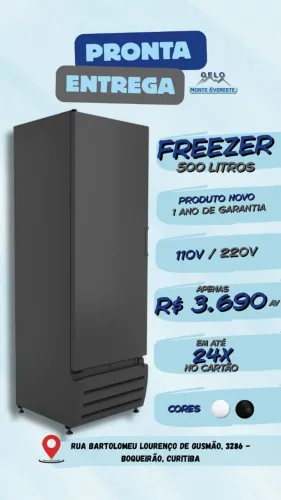 FREEZER VERTICAL BRASLAR PREMIUM - CAPACIDADE GIGANTE! PORTA DE VIDRO ? DESIGN MODERNO ?