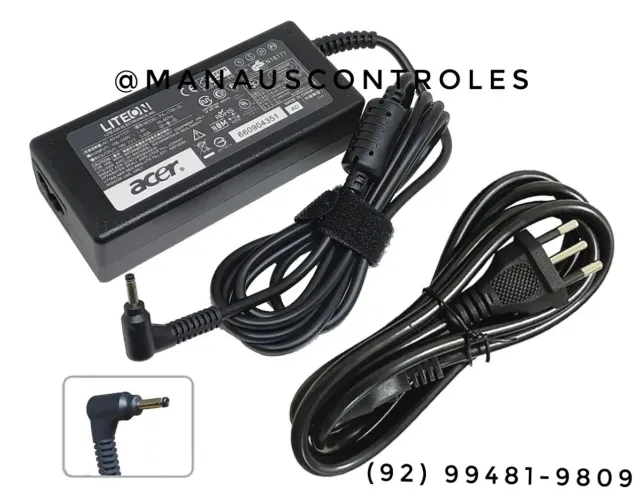 Fonte de Notebook Acer ponta Fina