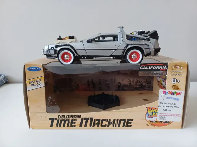 Miniatura Veículo Delorean De Volta Para O Futuro III