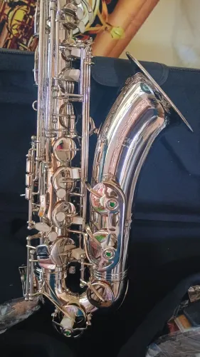 Saxofone Tenor Slade - Novo cor prata niquelado