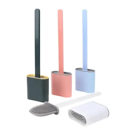 Escova Sanitária para Vaso Silicone Flexível Dupla Face