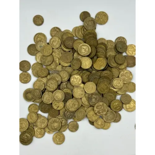 1kg de moedas de 10, 20 e 50 centavos para colecionar ou aliança de moeda antiga fundição