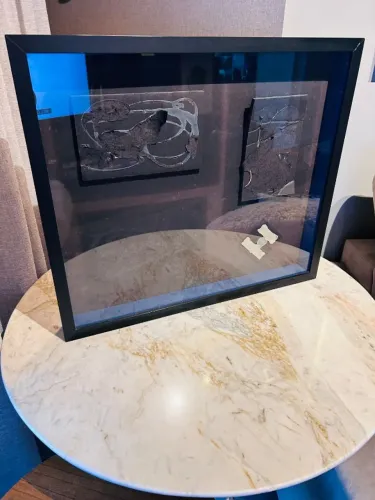 Moldura Preta tipo caixão (5,5cm de profundidade)