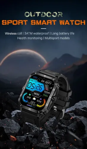 Relógio Smartwatch Esportivo Outdoor - Chamadas
