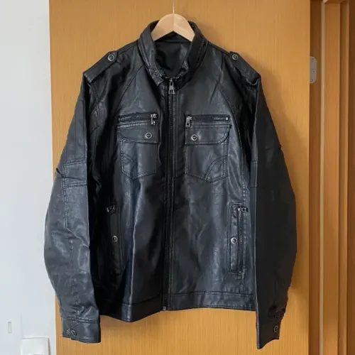 Jaqueta Masculina Estilo Motociclista com Forro Interno - Tamanho G - NOVA!