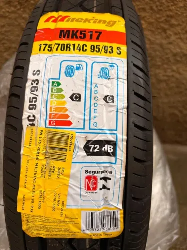 Pneu de carga 175 70 14 de 6 lonas novo Importado carga C