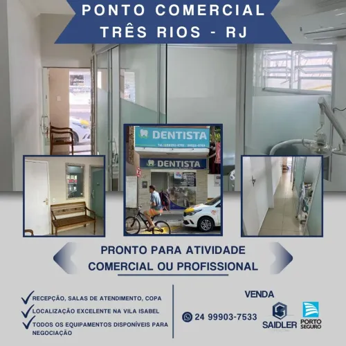 Ponto comercial no coração da Vila Isabel em Três Rios RJ.