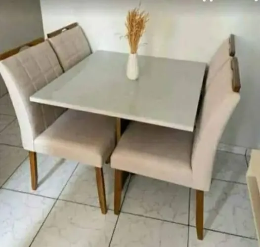 Mesa de Jantar Los Angeles com 4 Cadeiras / pague na entrega