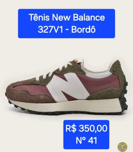 Tênis New Balance 327V1 - Bordô - N° 41