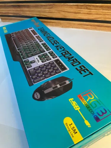 Teclado Gamer Durawell WB-550 Cibo + Mouse RGB Waterproof an5