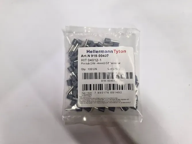 Terminal pino tubular 4mm² - cód * - HellermannTyton