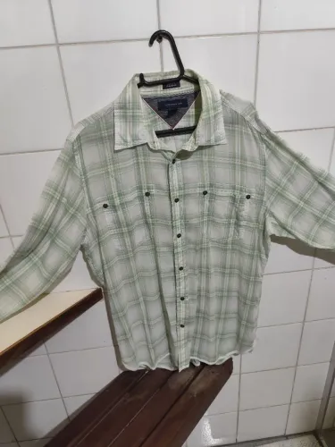 Camisa Tommy Hilfiger Verde e Branca