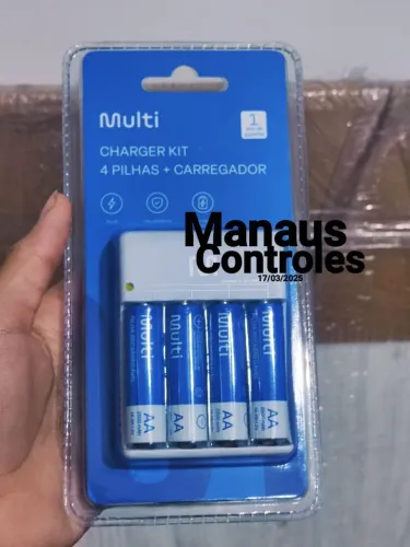 Carregador de pilhas AA + carregador