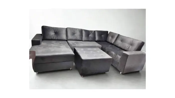 Sofá Modulado Toro com Chaise e Puff - 3,10m de Conforto