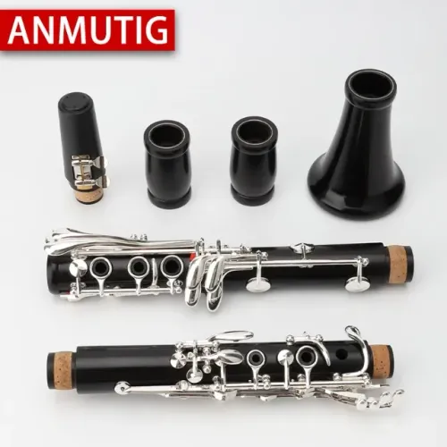Clarinete Anmutig G62 Semi Profissional em Grenadilha 17/18 chaves prata Sib