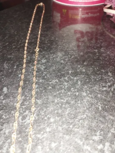 Colar de prata baiado a ouro 