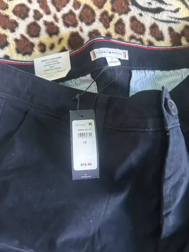 calça chino tommy hilfiger azul marinho