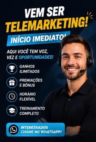 Estamos contratando telemarketing