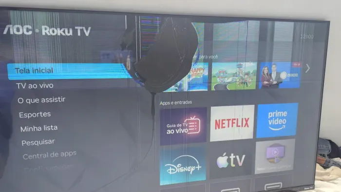 Televisão com tela quebrada,para retirar peças possui nota fiscal.