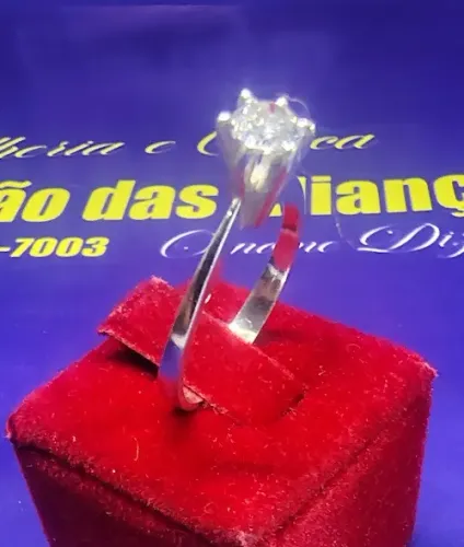 Anel Solitário Prata Pedra 5 mm Peso 1.66 Gramas Zircônia
