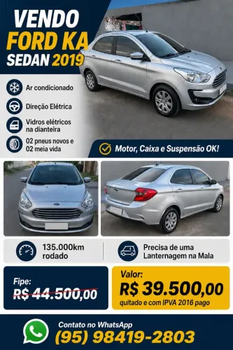 Ford KA+ Sedan 1.0 Tivct Flex 4P 2019