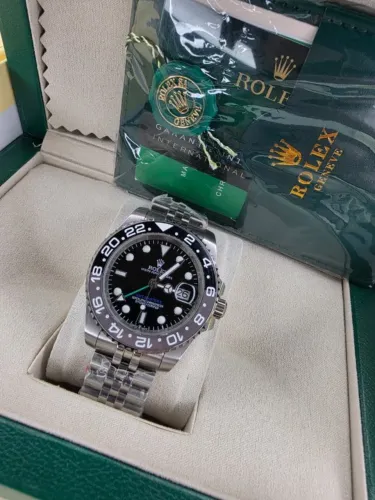 Relogio Rolex GMT Bruce Wayne Automatico Vidro Safira LINHA AAA+ COM CAIXA 10X SEM JUROS
