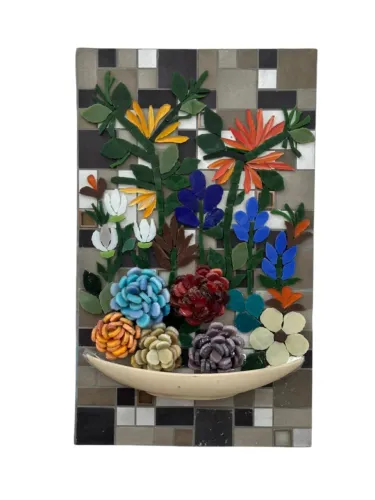 Quadro Mosaico (Vaso Cerâmica)