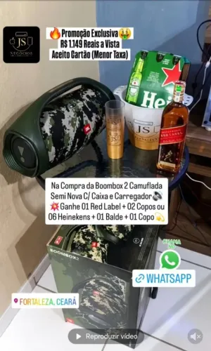 JBL Boombox 2 Camuflada Semi Nova