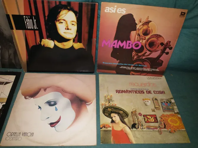8 LP Fábio Jr Kenny G Ornella Vanoni Silvinho Sax Mambo Cuba romântico