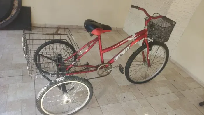 Triciclo com cestos