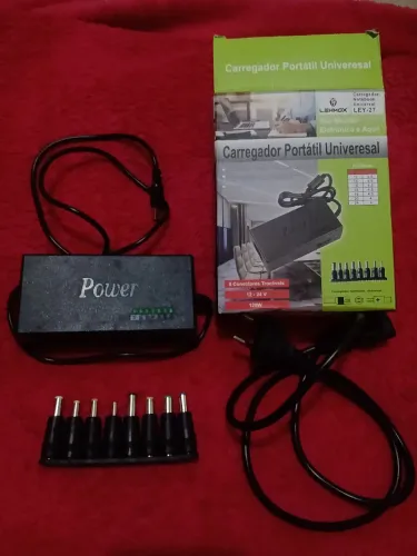 Carregador Notebook Universal com 8 conectores 120W 12-24V