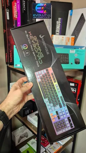 Teclado semimecânico, novo, lacrado, com garantia!