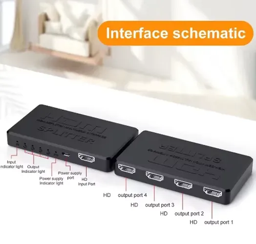 Switch HDMI 4 saídas 4k 2k, 1 em 4 saídas, 4x1, switch hdtv