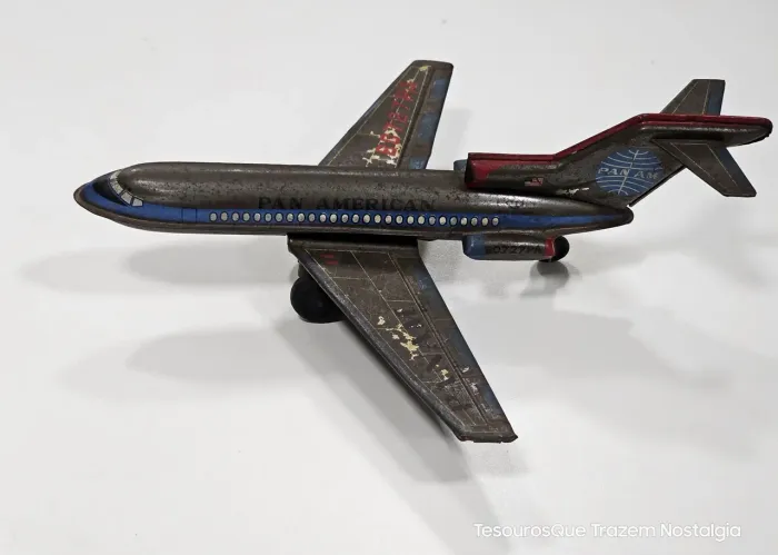 Raro Avião Boing 727 Em Lata Panam Anos 60 Takatoku Toys Japones
