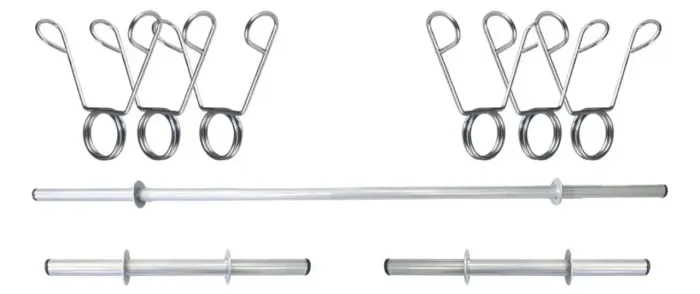 Kit Musculação 40 Kg Com 3 Barras Ocas E Pesos Preto Preto