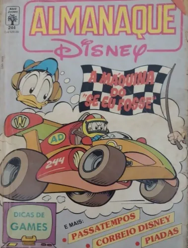 Revista (HQ) de 1991 "Almanaque Disney" - Nº 244 - Editora Abril Jovem - Raridade