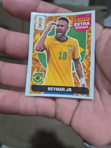Figurinha Neymar Jr Gold Extra Sticker Panini Copa do Mundo 2026 Original