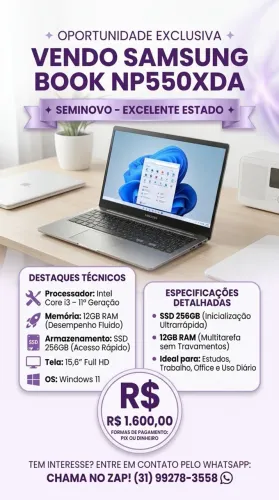 Sansungbook i3 TROCO EM SÉRIES S