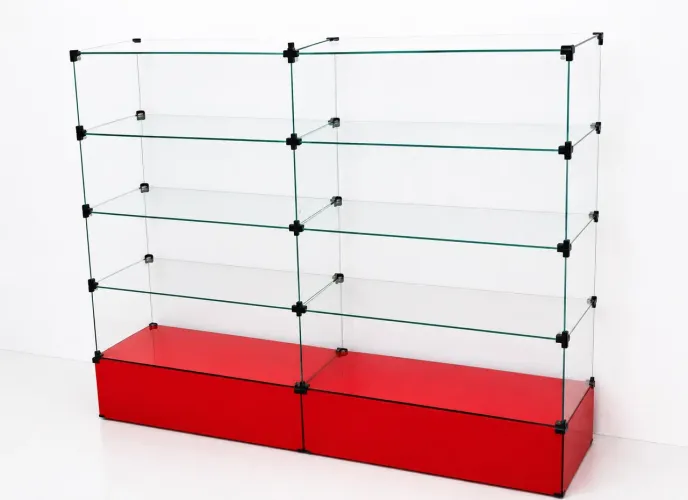 Balcão vitrine de vidro