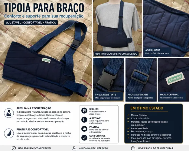Tipoia Braço Chantal Azul