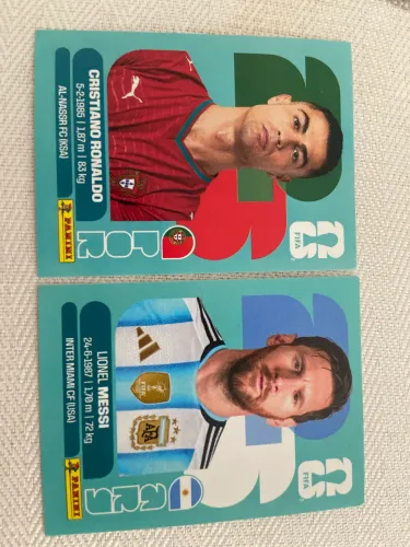 figurinha do Cristiano Ronaldo ou do Lionel Messi