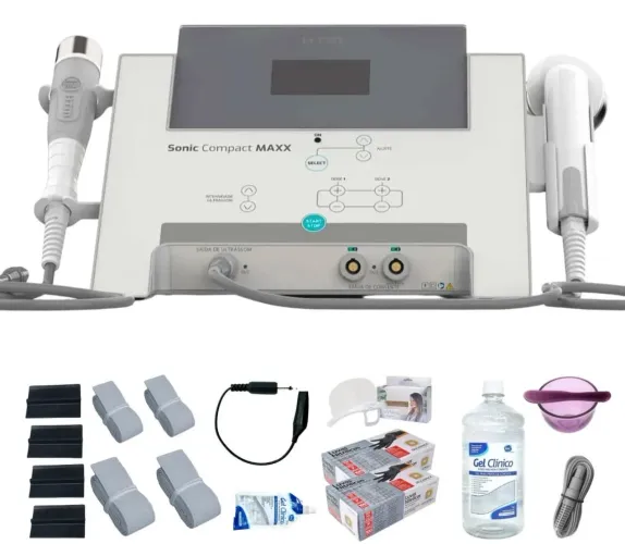 Aparelho ultra-som e correntes estética e fisioterapia sonic