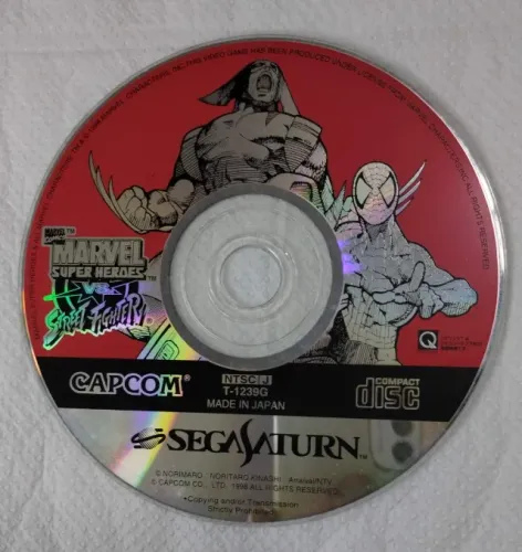 Sega Saturn MARVEL SUPER HEROES VS STREET FIGHTER - Somente disco