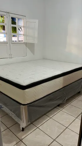 Conjunto Box + Colchão casal Softflex Bolonha.