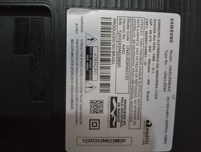 TV Samsung com defeito de LED