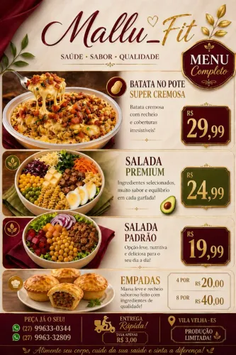 Salada e batata no pote recheada entrega bairros próximos 