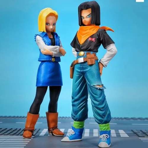 Boneco Android 17 ou Android 18 Dragon Ball Z Gnt Super Miniatura Action Figure 23cm