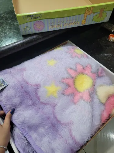 Cobertor Infantil Jolitex Ternille Lilás Fofinho - Na Caixa (Antialérgico)