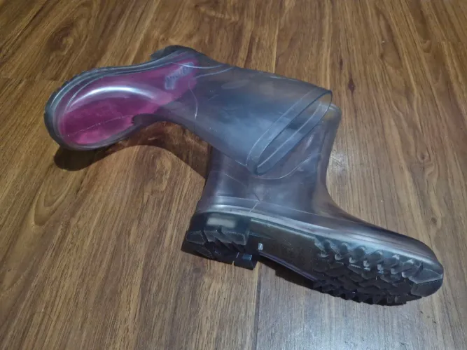 Bota Galocha transparente infantil 