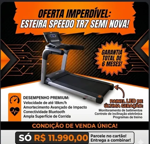 Esteira Speedo TR7 painel Led